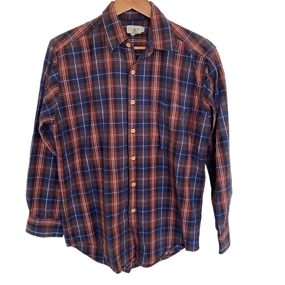J. Crew Plaid Flannel Shirt, Size Small